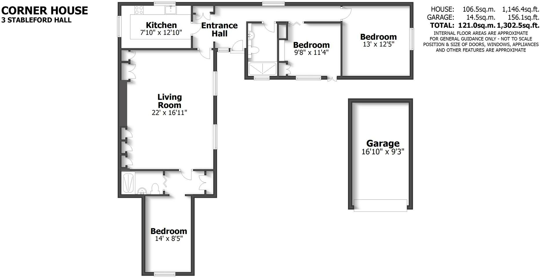 Corner House, 3 Stableford Hall, Stableford, Bridgnorth floorplan