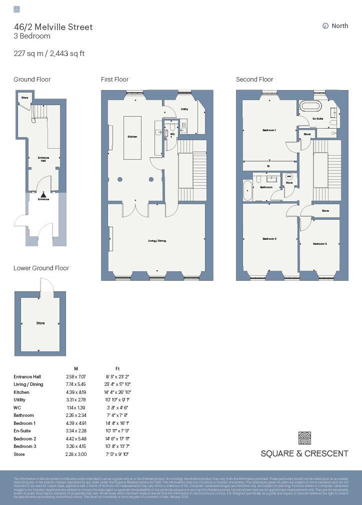 46/2 Melville Street, West End, Edinburgh, EH3 7HF floorplan