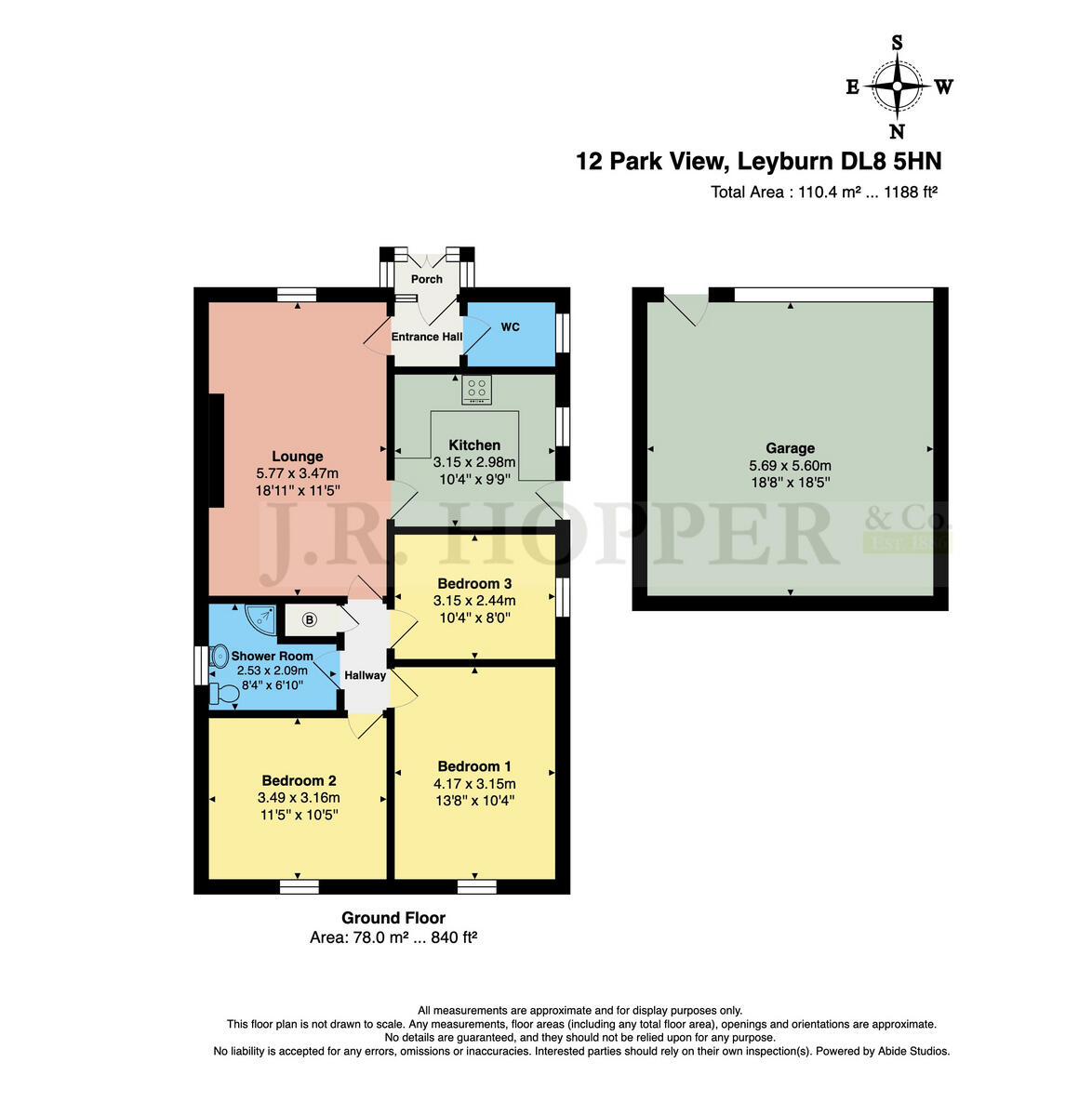 12 Park View, Leyburn, DL8 5HN floorplan