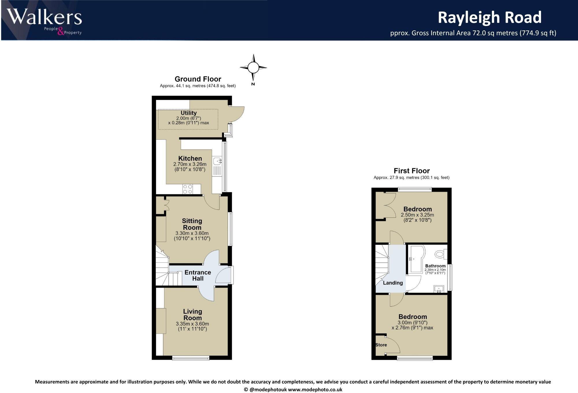 Rayleigh Road, Hutton floorplan