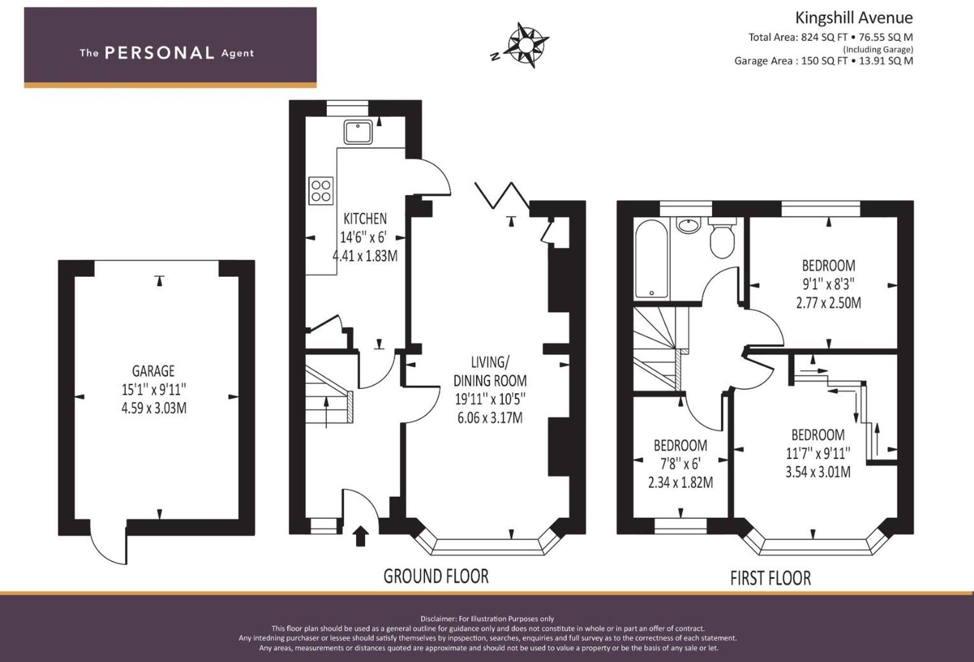 Kingshill Avenue, Worcester Park, KT4 floorplan