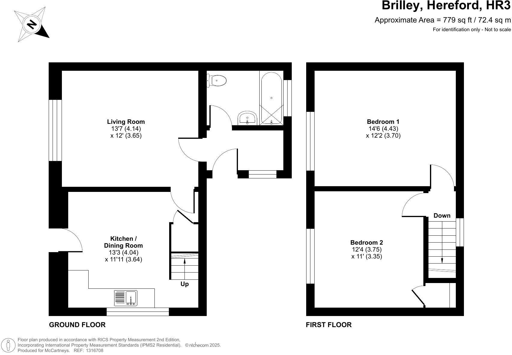 Brilley, Whitney-on-Wye, Hereford, Herefordshire floorplan