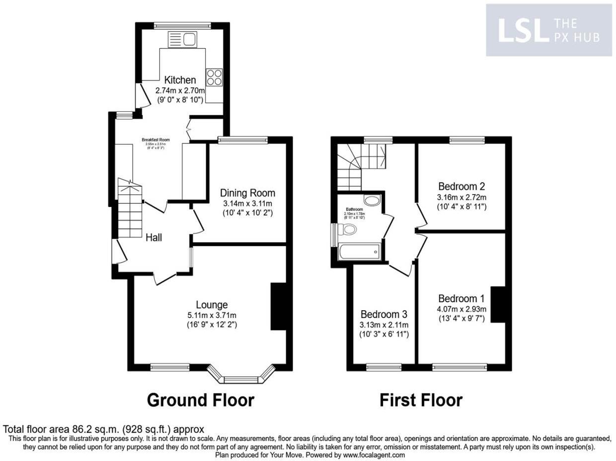 Sandriggs, Darlington,  floorplan