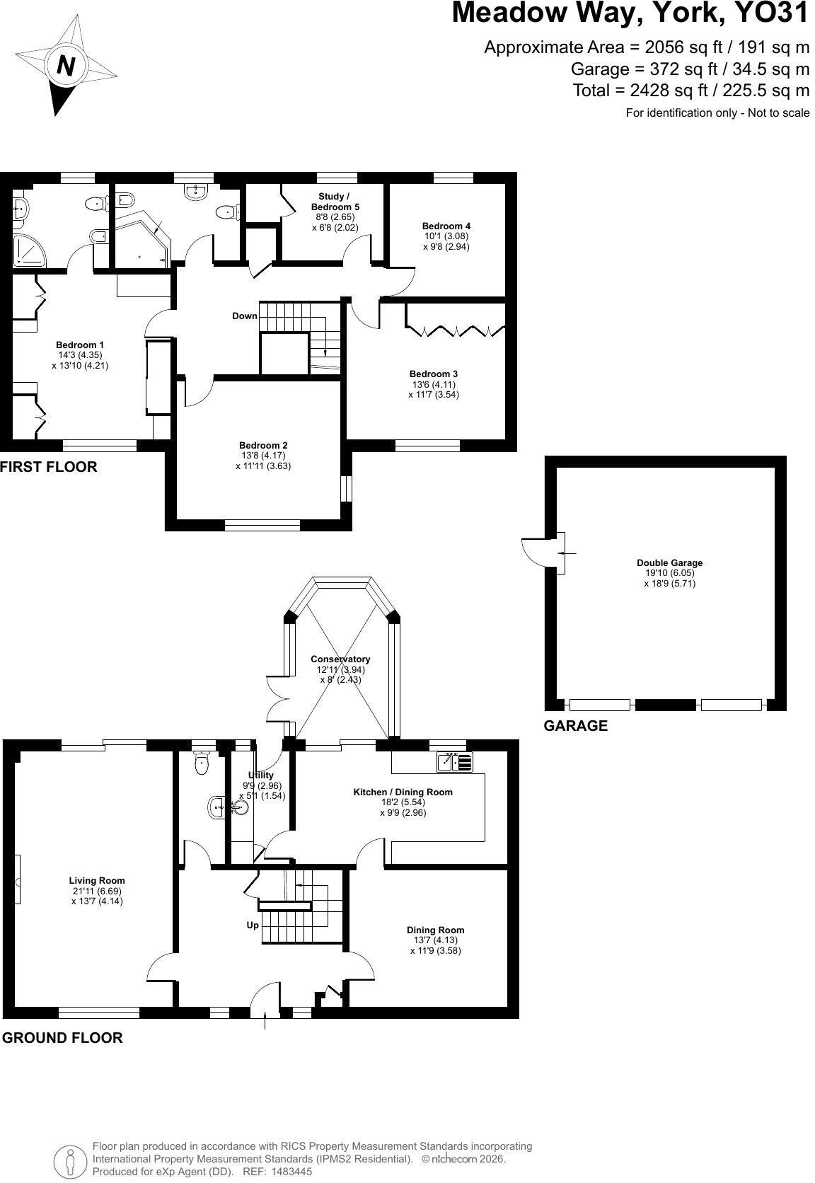 Meadow Way, York, YO31 1EQ floorplan