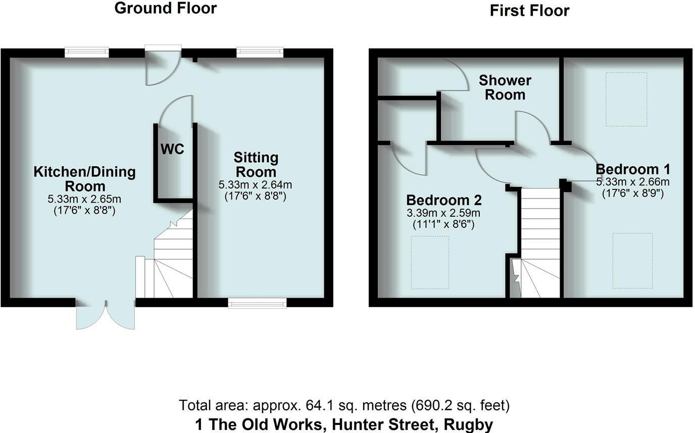 Hunter Street, Rugby floorplan