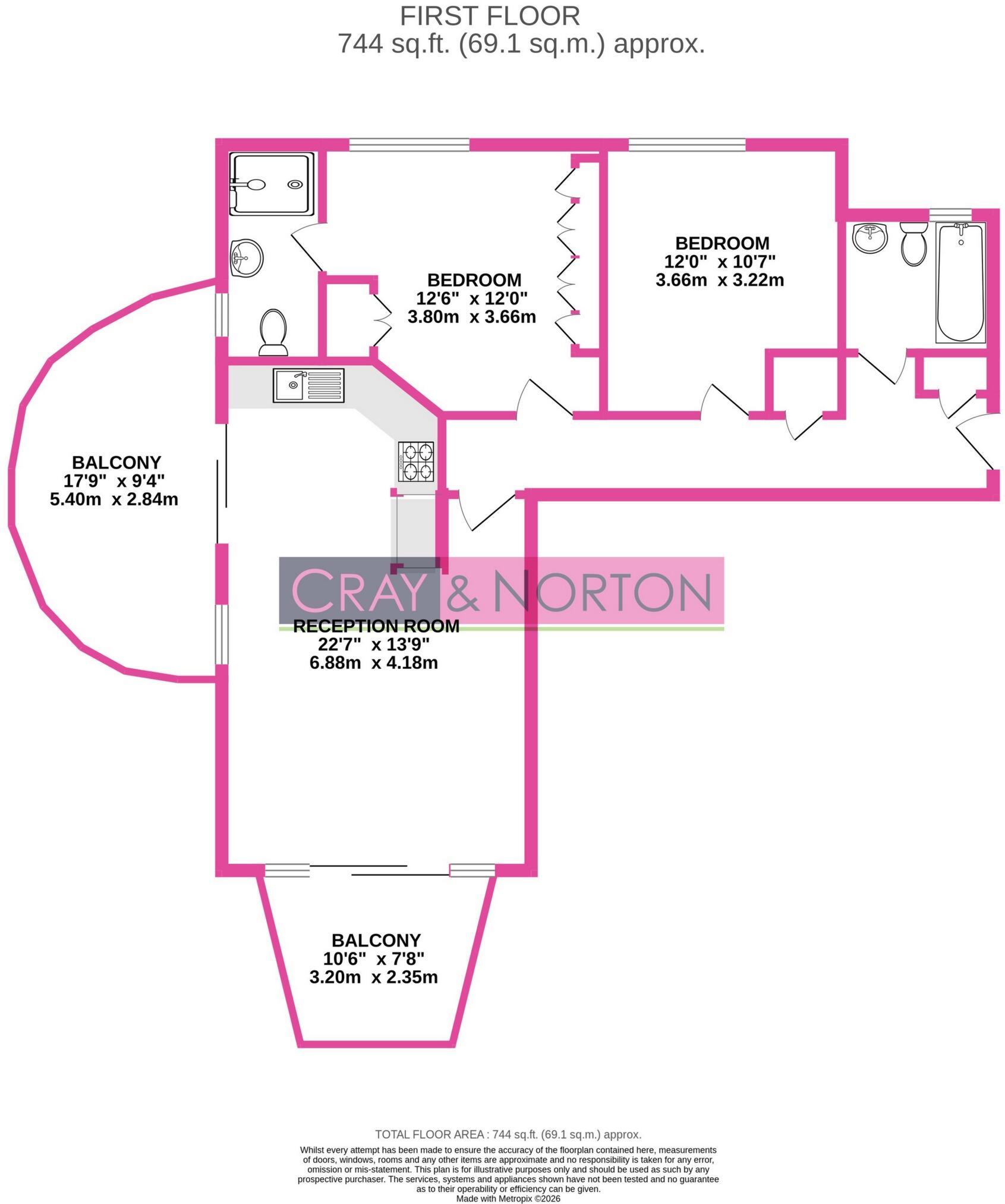Caroline Way, Eastbourne, BN23 floorplan