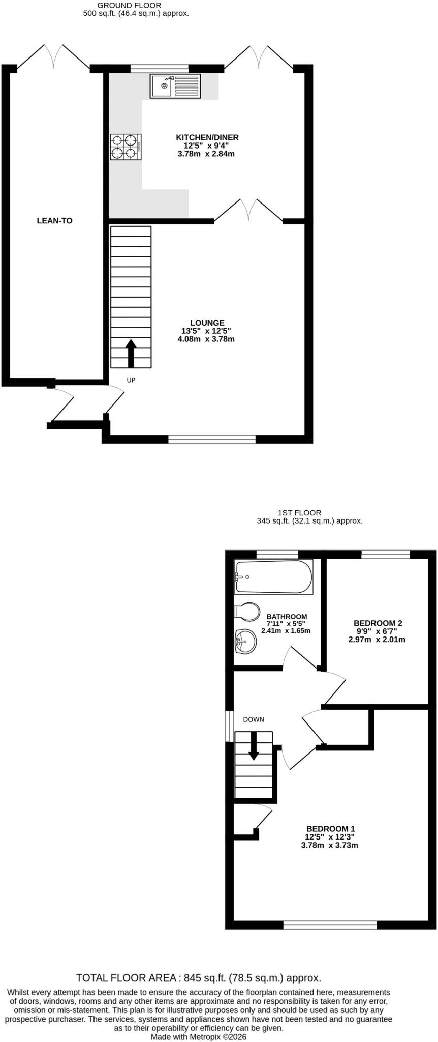 Stag Road, Lordswood, Chatham, ME5 floorplan