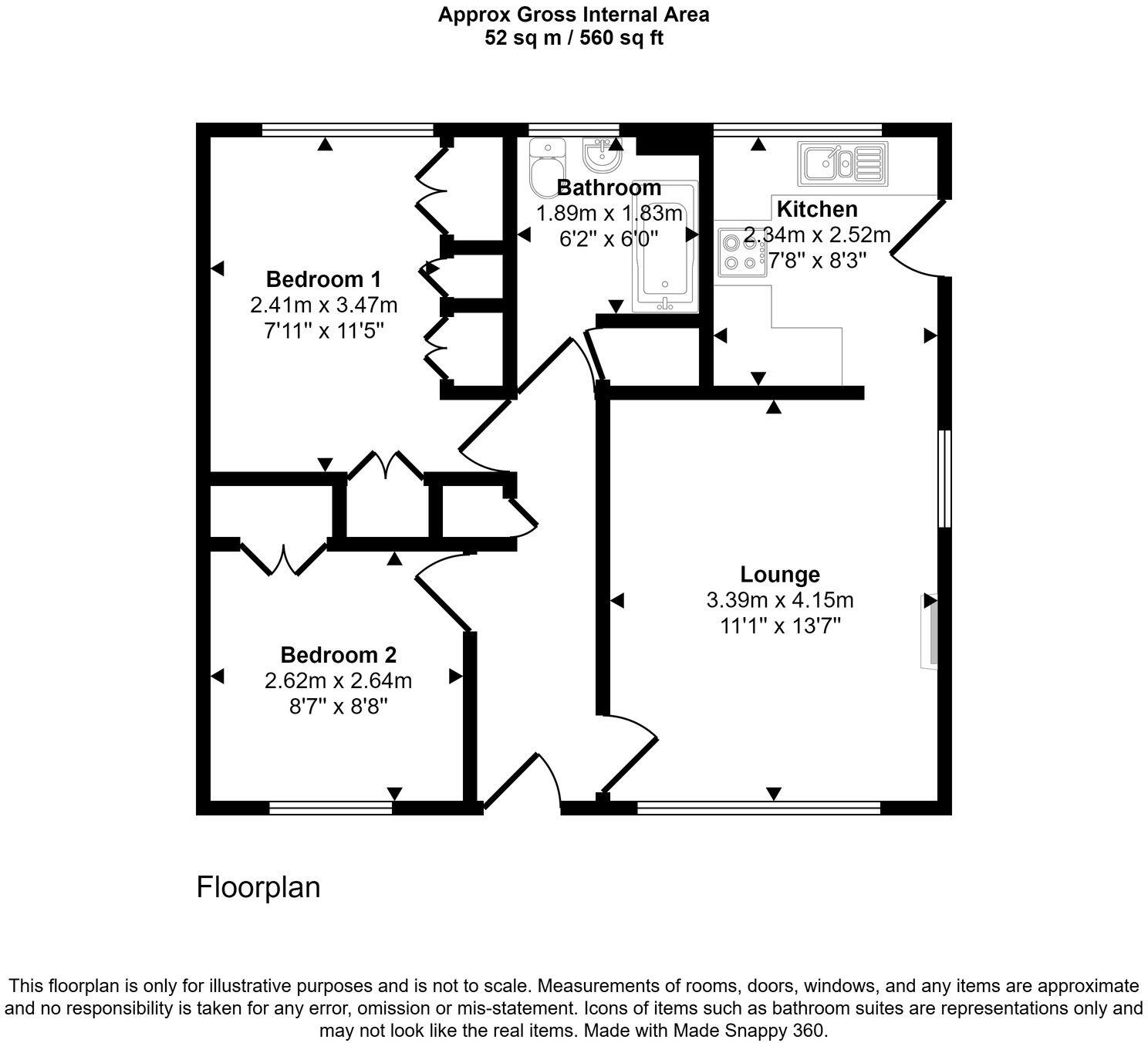 83 Sillars Meadow, Irvine, KA12 0LG floorplan