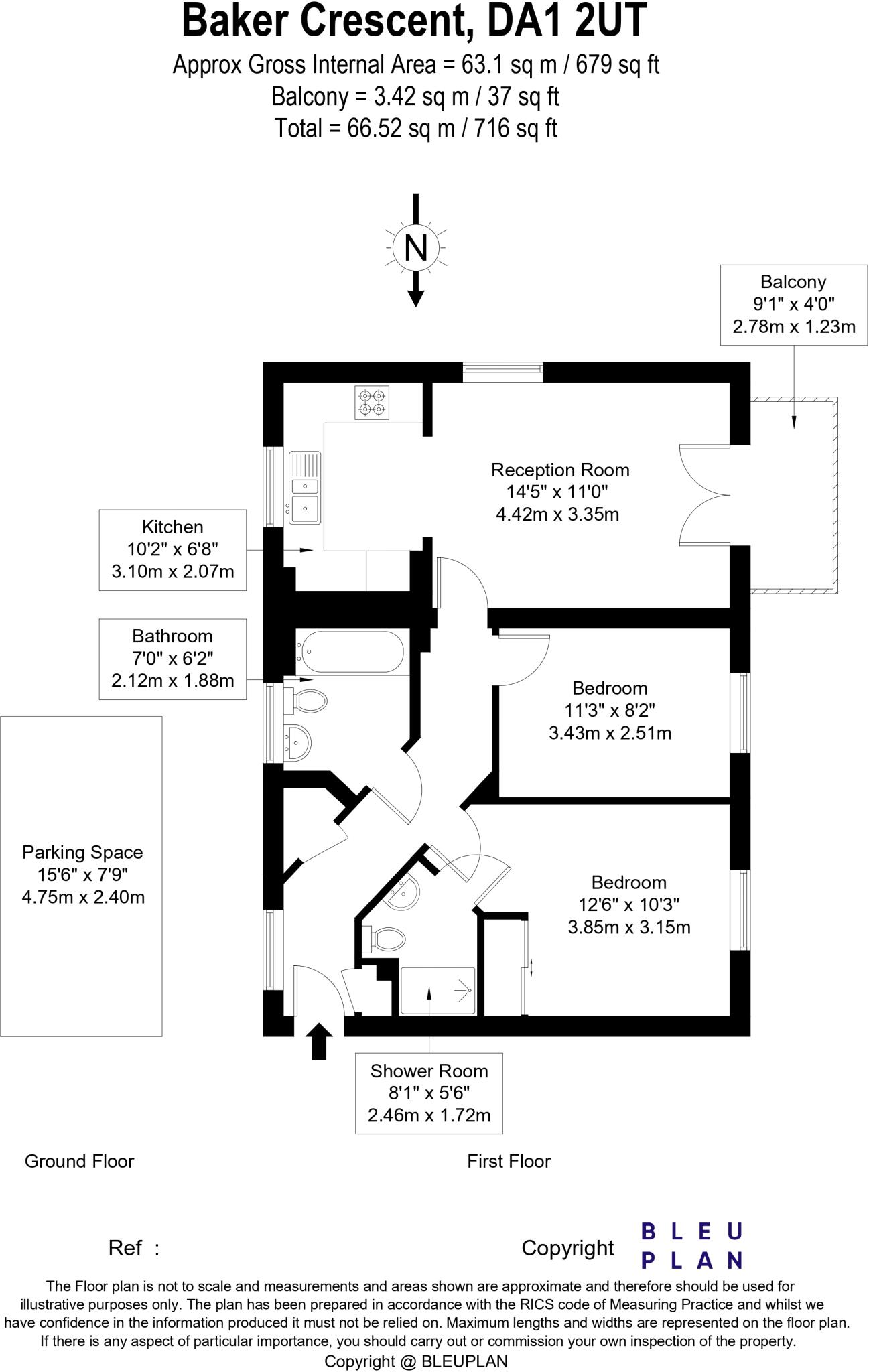 Trident Court, Baker Crescent, Dartford, Kent floorplan