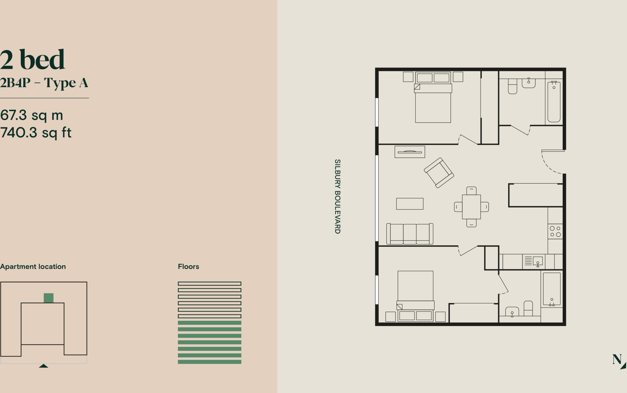 Arbour, 299 Silbury Boulevard MK9 floorplan