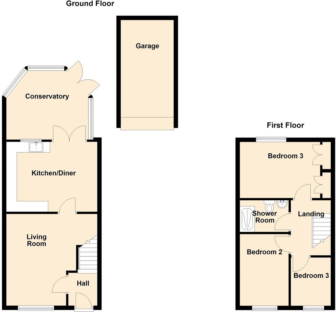 Franklyn Close, Perton floorplan