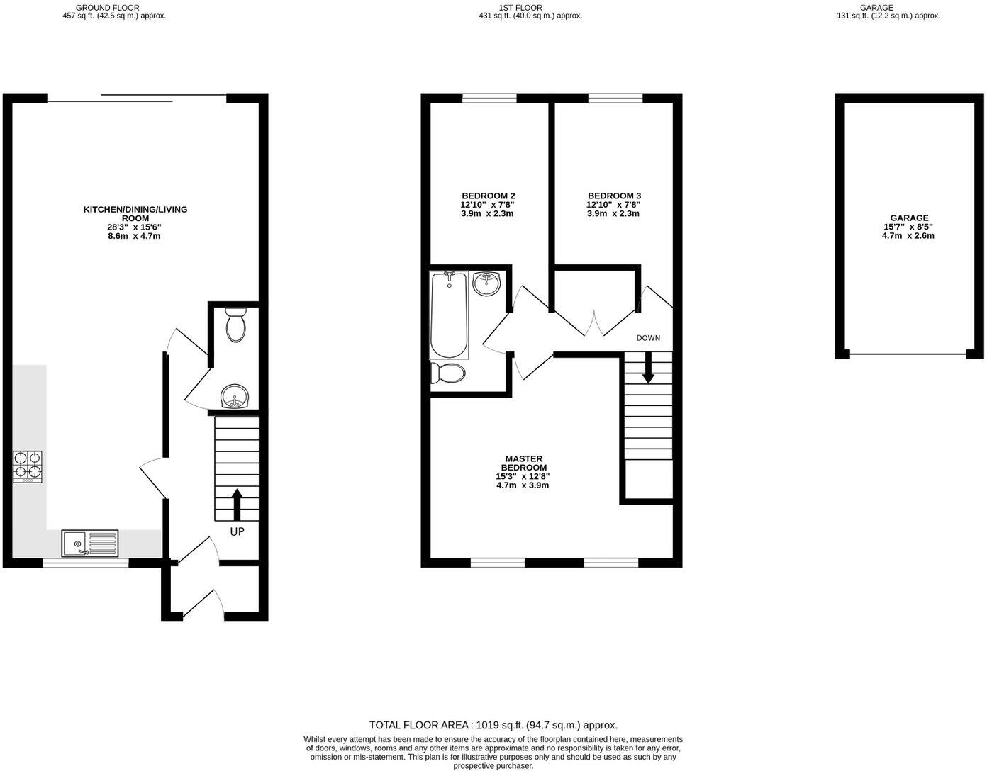 Beautifully Renovated 3-Bedroom Home in the Heart of Whitwell floorplan