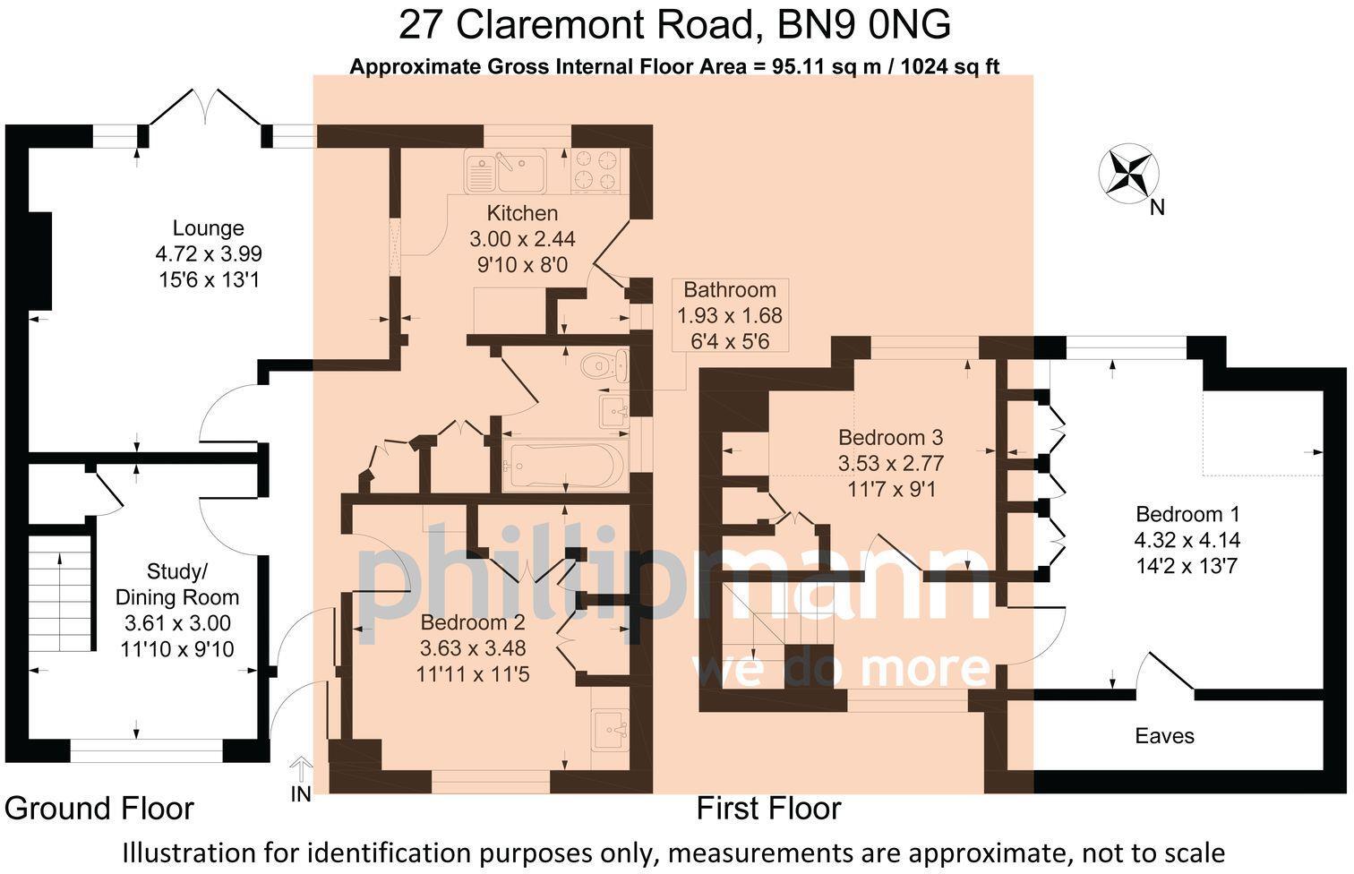 Claremont Road, Newhaven floorplan