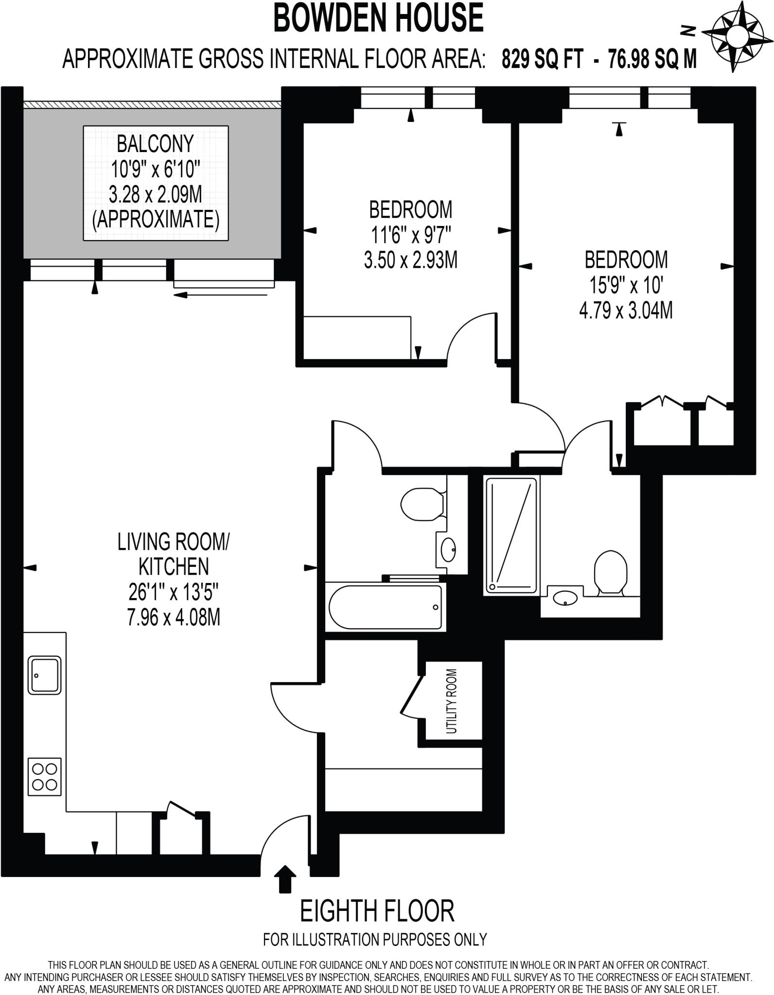 Bowden House, Prince of Wales Drive, London, SW11 floorplan