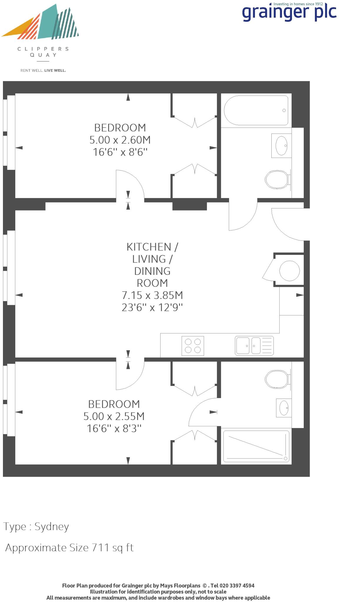 Clippers Quay Salford M50 floorplan