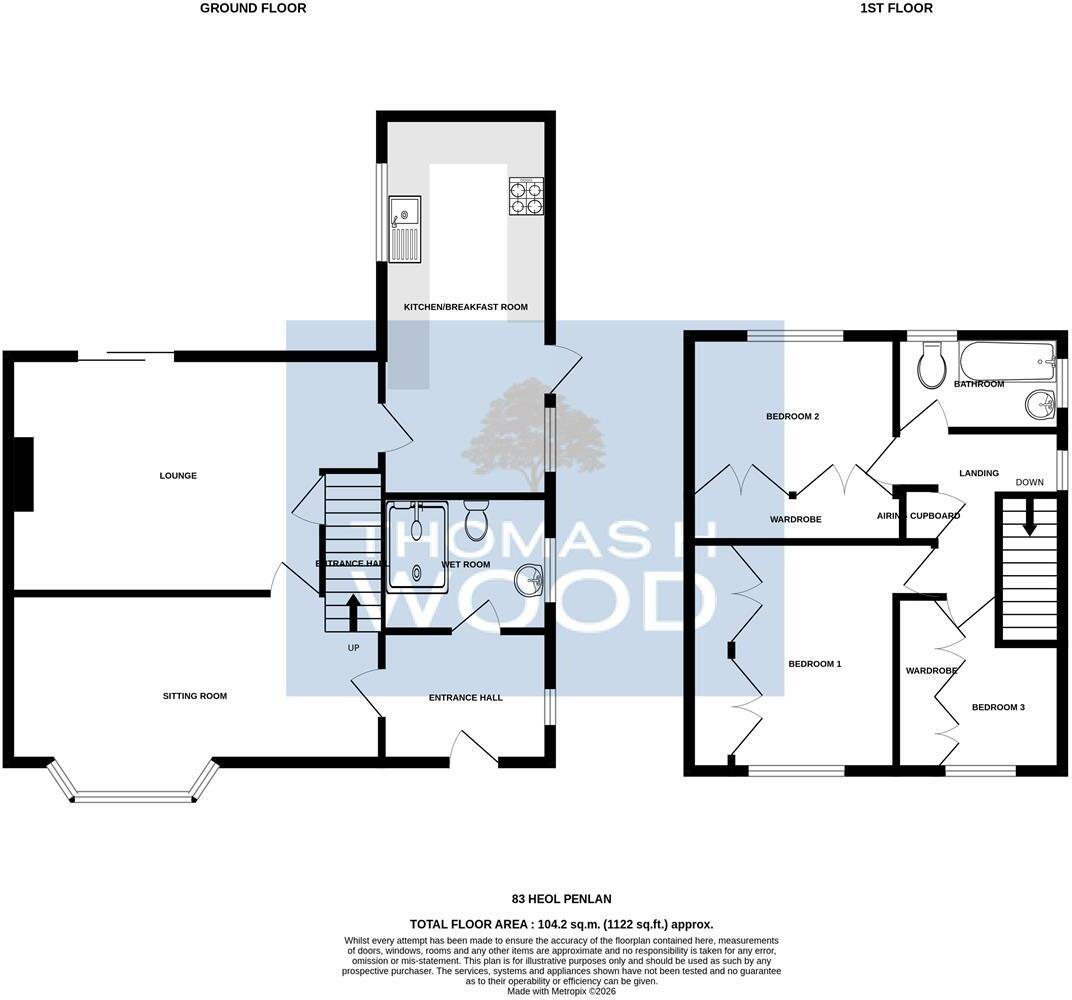 Heol Penlan, Whitchurch, Cardiff floorplan