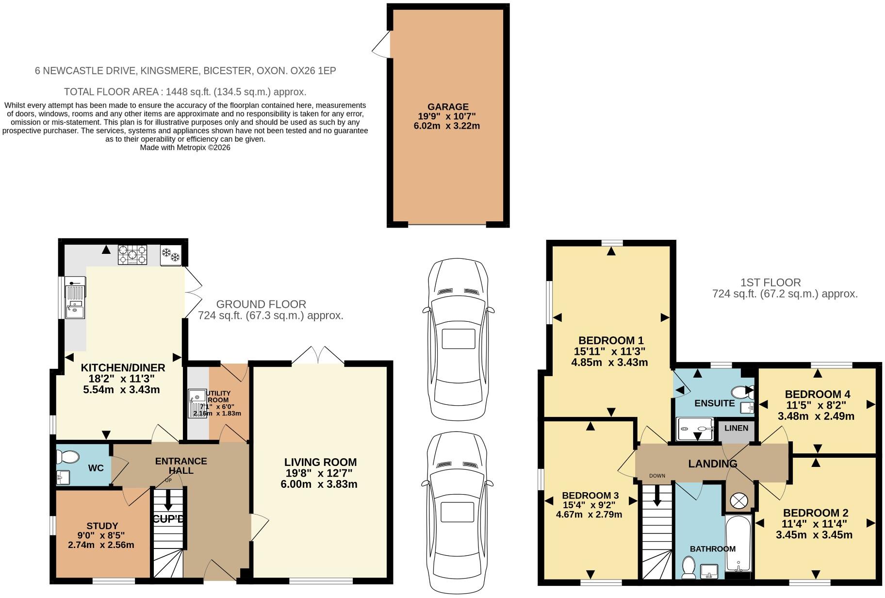 Newcastle Drive, Bicester, Oxfordshire, OX26 floorplan
