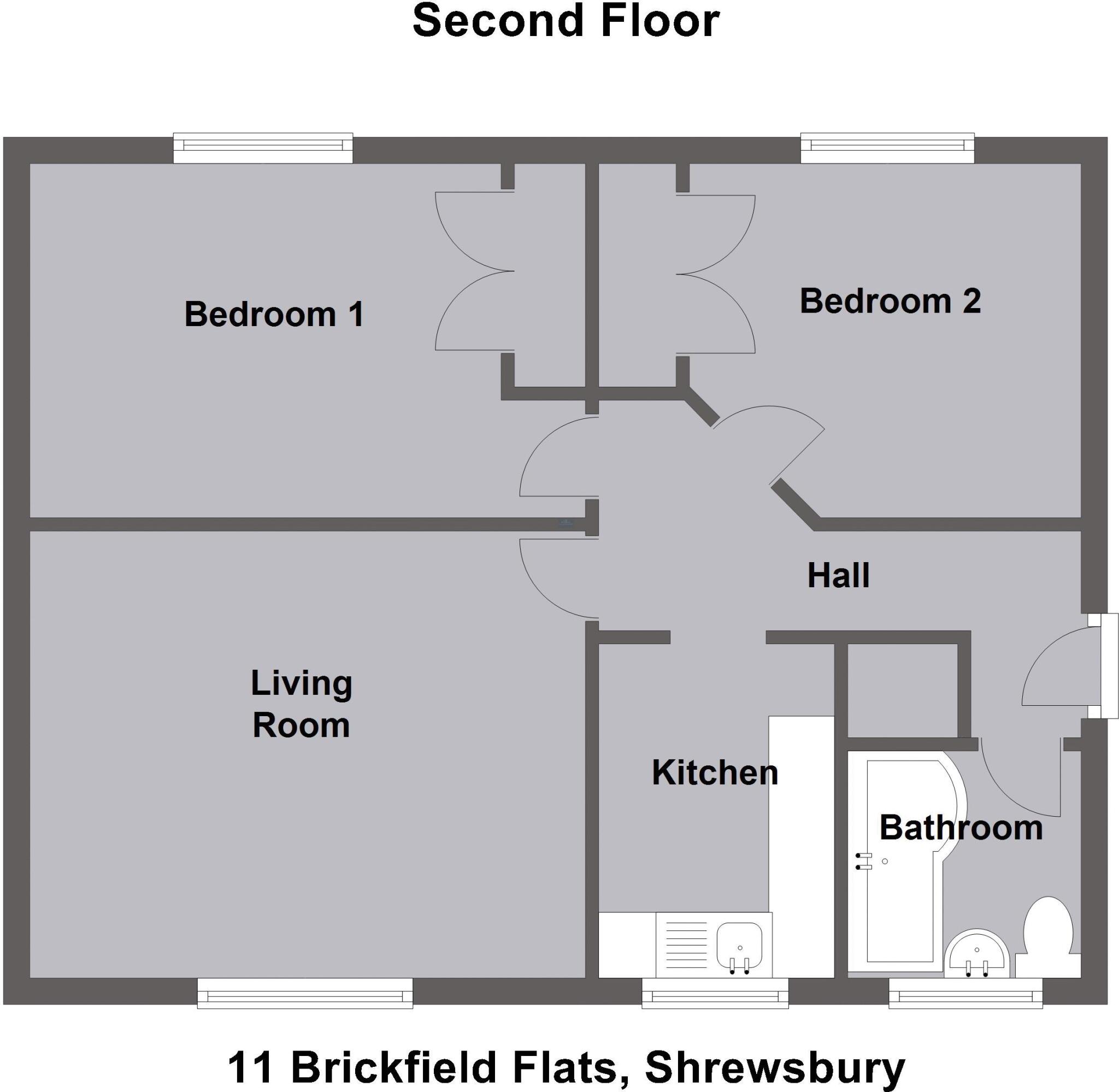 Brickfield Flats, The Mount, Shrewsbury, SY3 8RL floorplan
