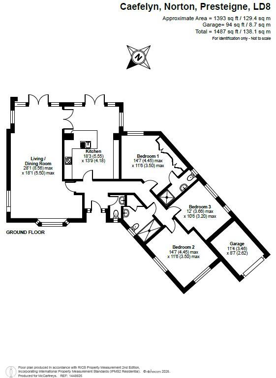 Caefelyn, Norton, Presteigne, Powys floorplan