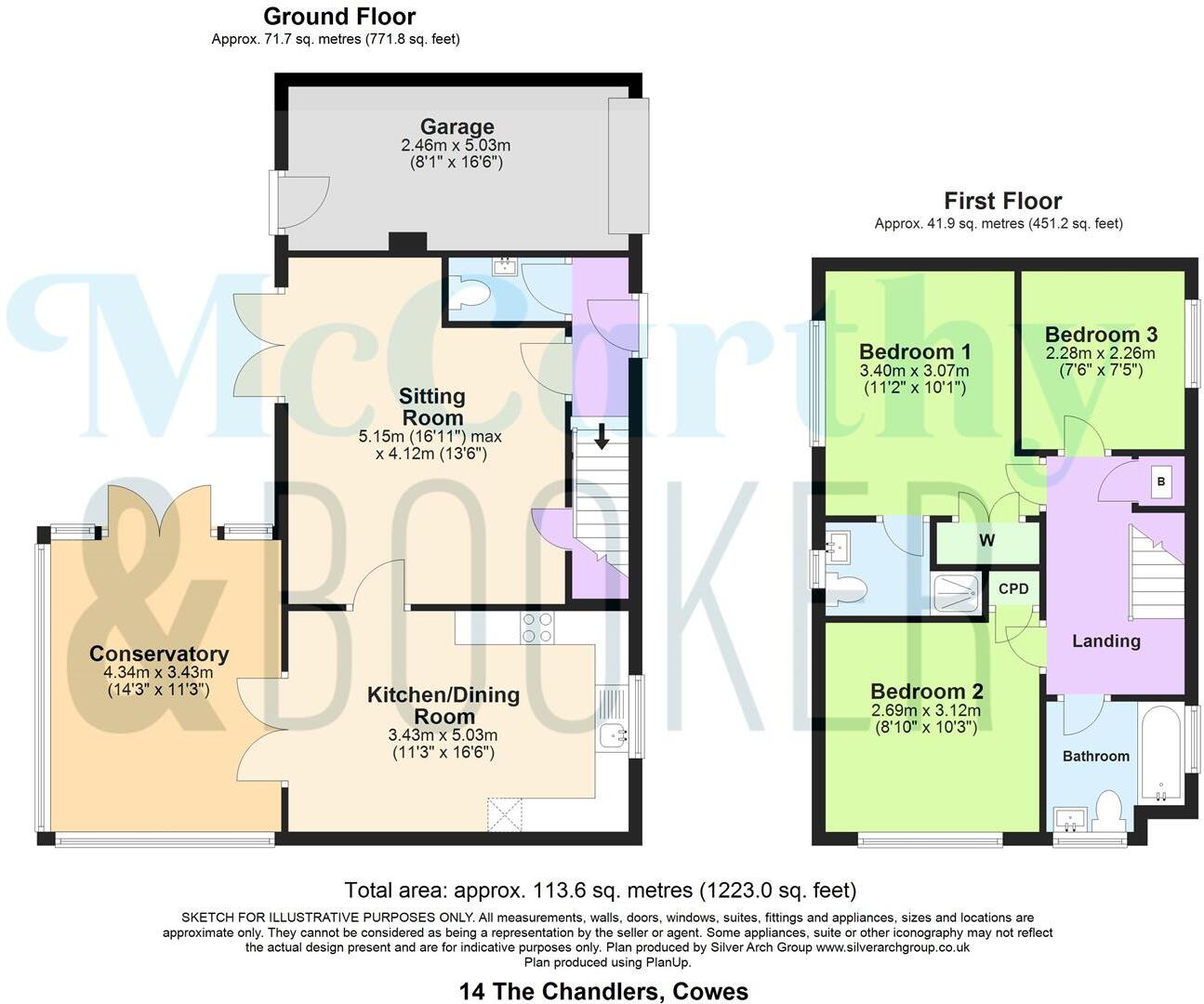 CHAIN FREE HOME IN QUIET CUL-DE-SAC - The Chandlers, Cowes floorplan