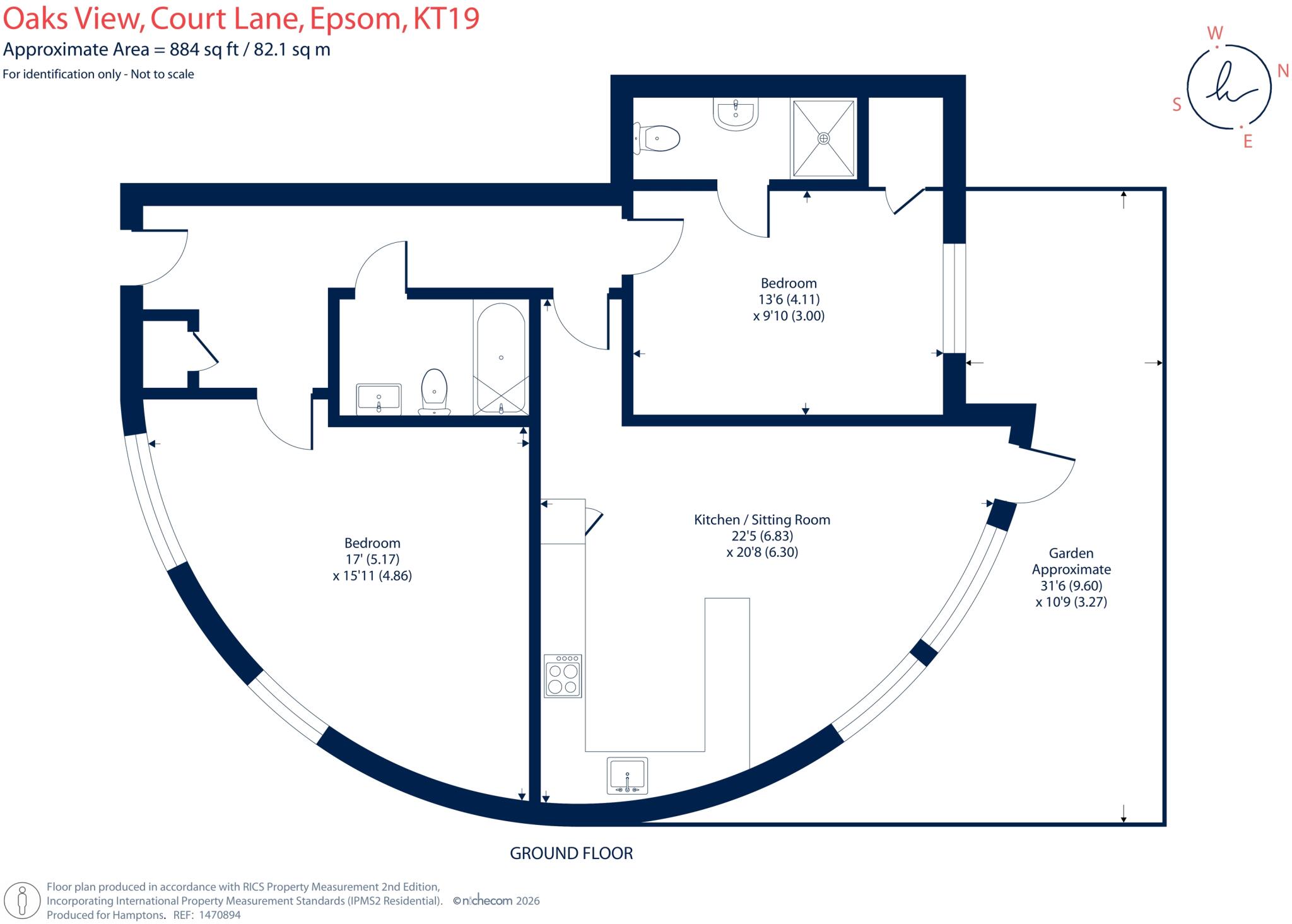 Court Lane Epsom KT19 floorplan