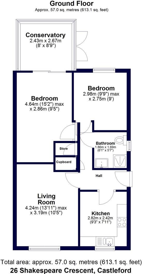 Shakespeare Crescent, Castleford floorplan