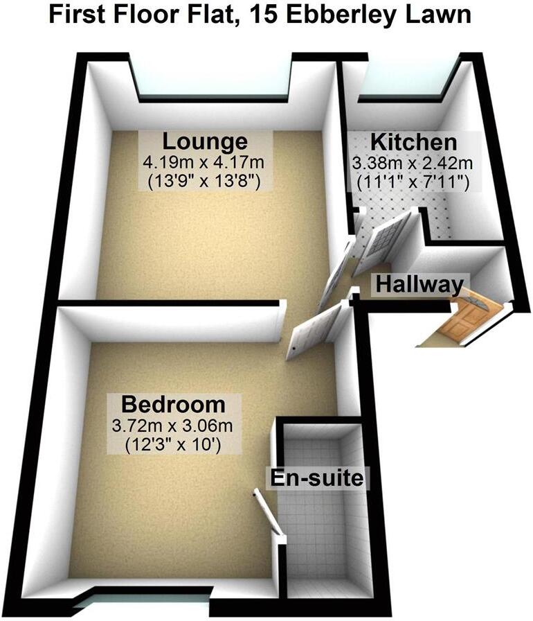 One Bedroom Flat, Ebberley Lawn, Barnstaple floorplan