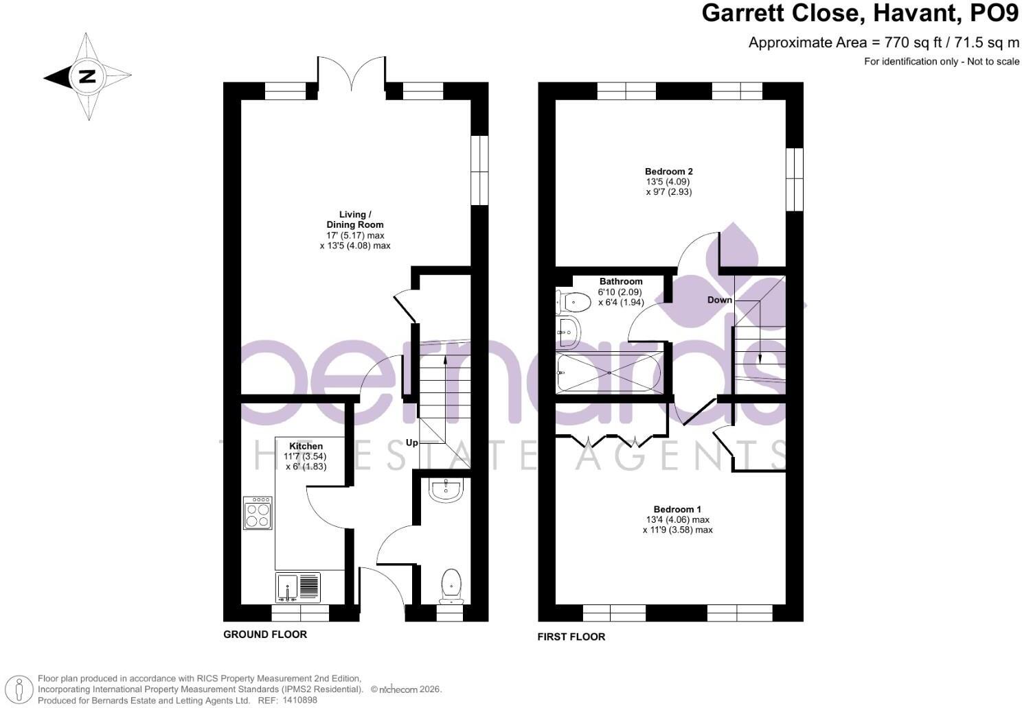 Garrett Close, Havant floorplan