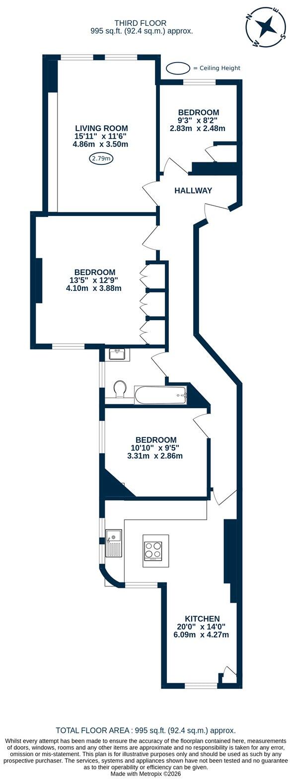 Honeybourne Road, West Hampstead, NW6 floorplan