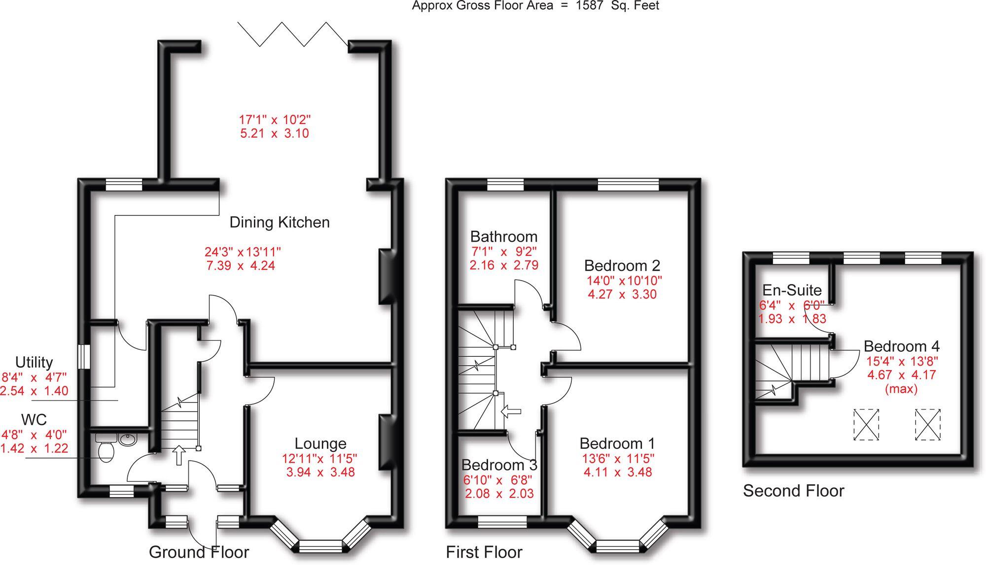 Claremont Avenue, West Timperley, WA14 floorplan