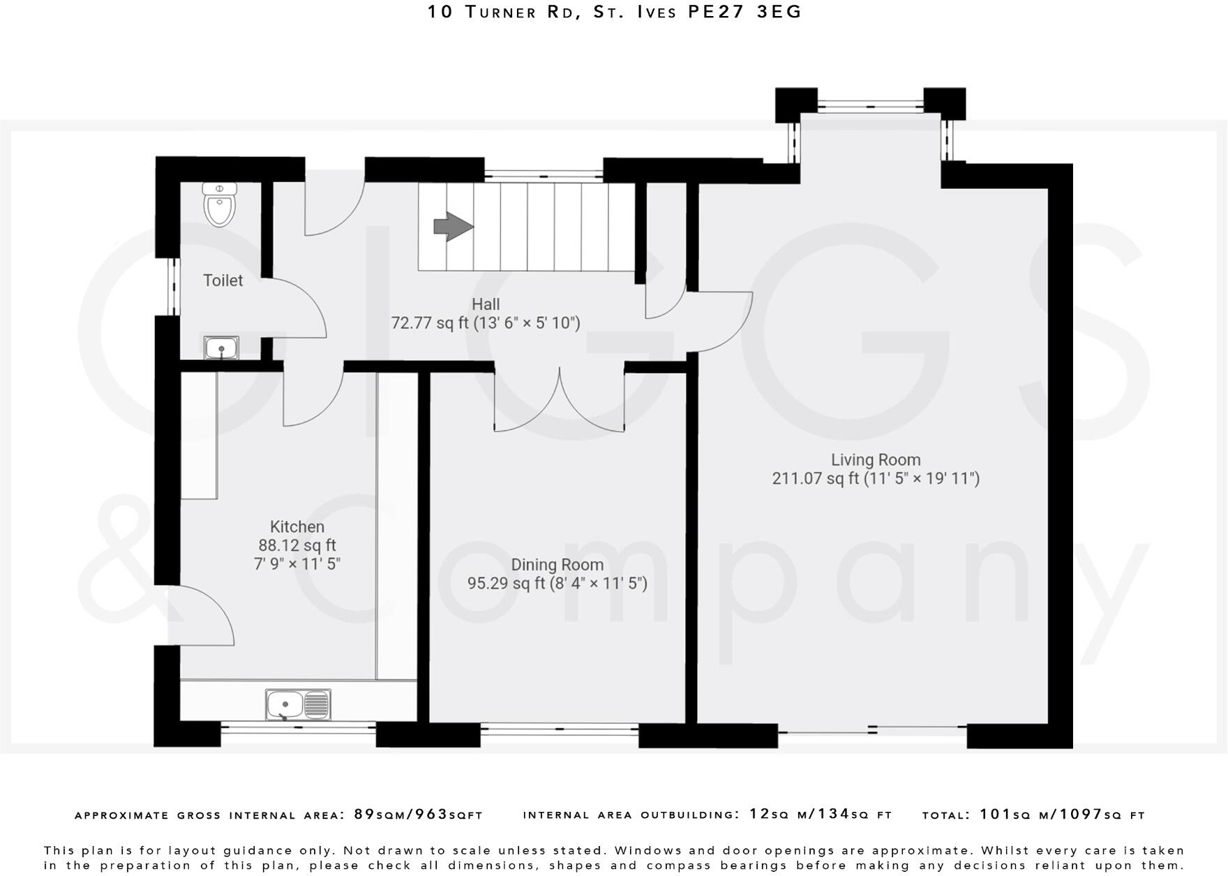 Turner Road, St. Ives, Cambridgeshire, PE27 3EG floorplan