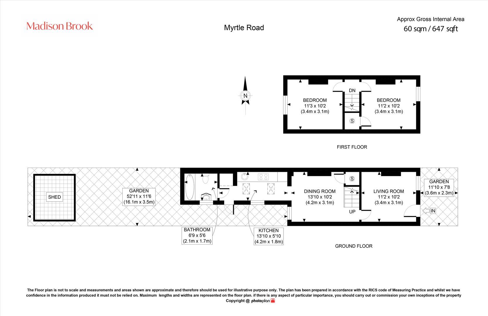 Myrtle Road, Hampton Hill, TW12 floorplan