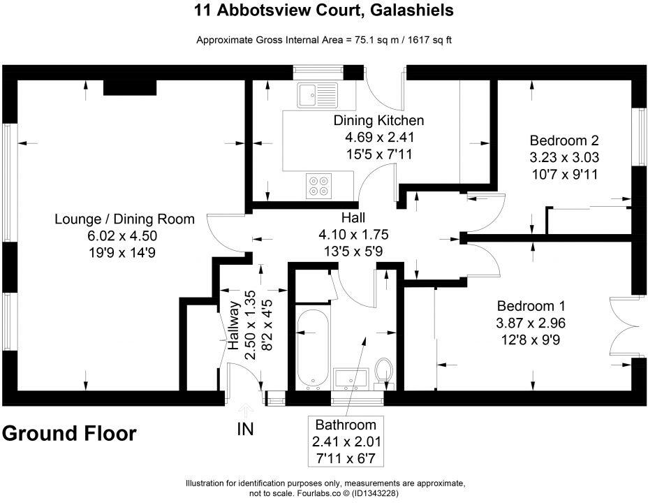 11 Abbotsview Court, Galashiels, TD1 3ES floorplan