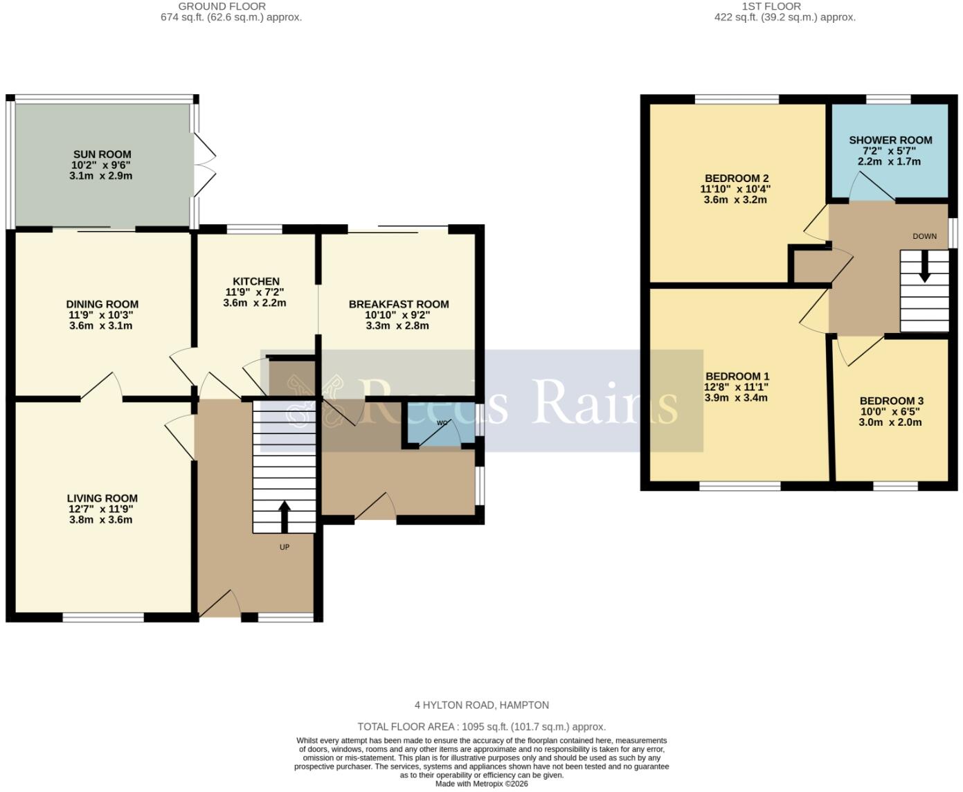 Hylton Road, Evesham, Worcestershire, WR11 floorplan