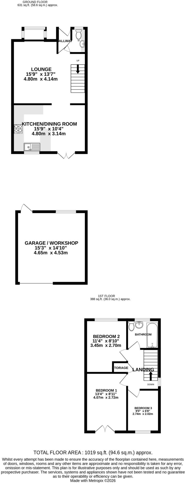 Fanconi Road, Lordswood, Chatham, ME5 floorplan