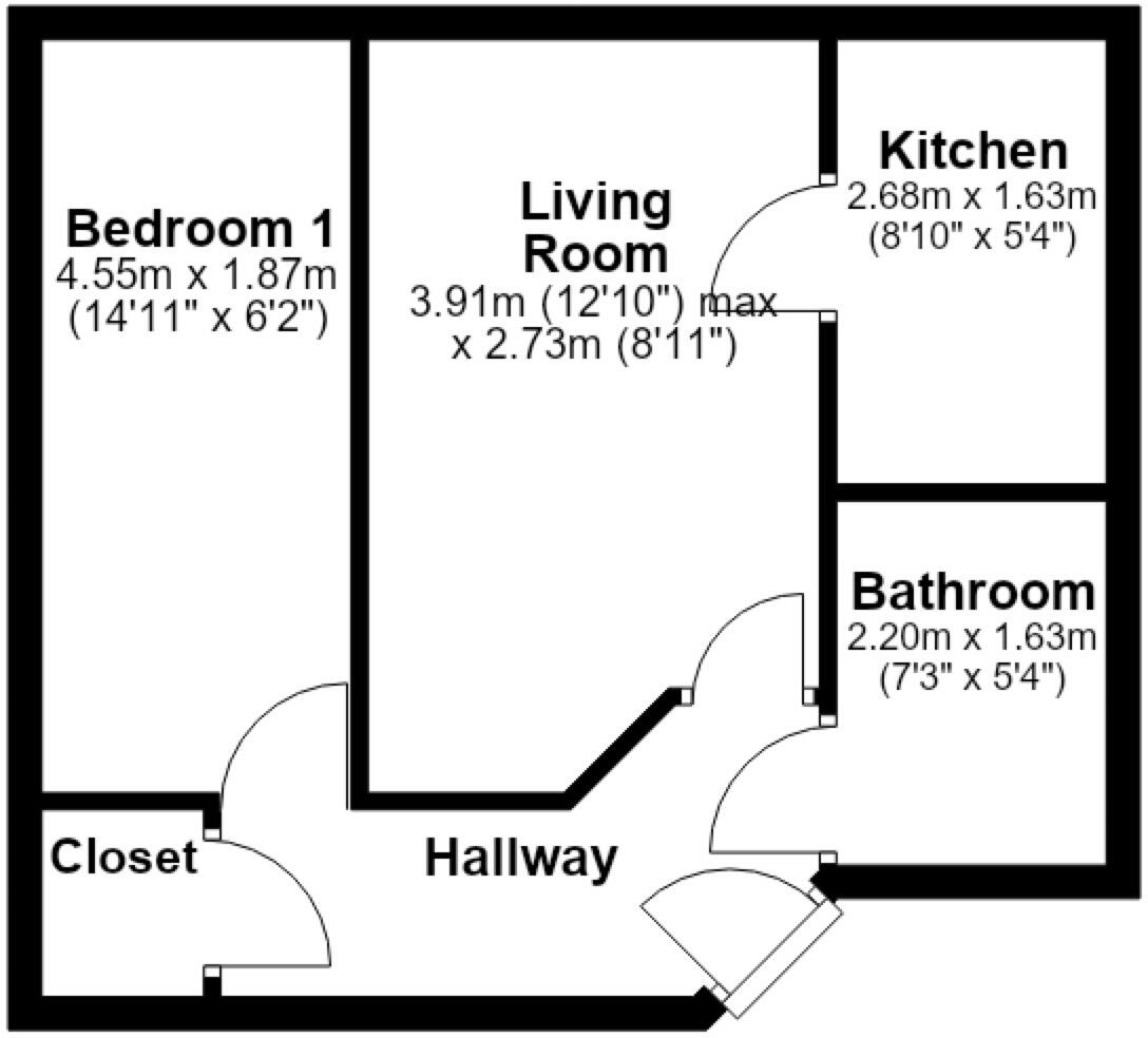 Over 55s Independent Living, Louis Le Prince Court, Bayswater Place, Harehills, Leeds floorplan
