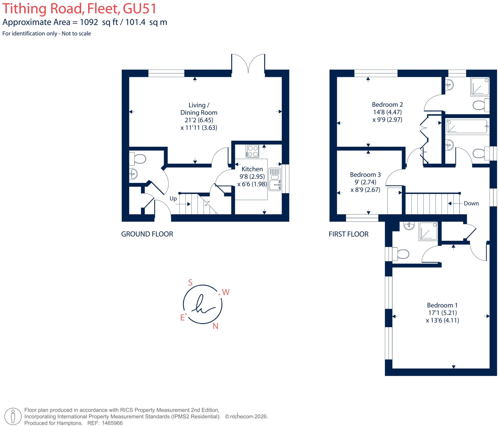 Tithing Road, Fleet, GU51 floorplan