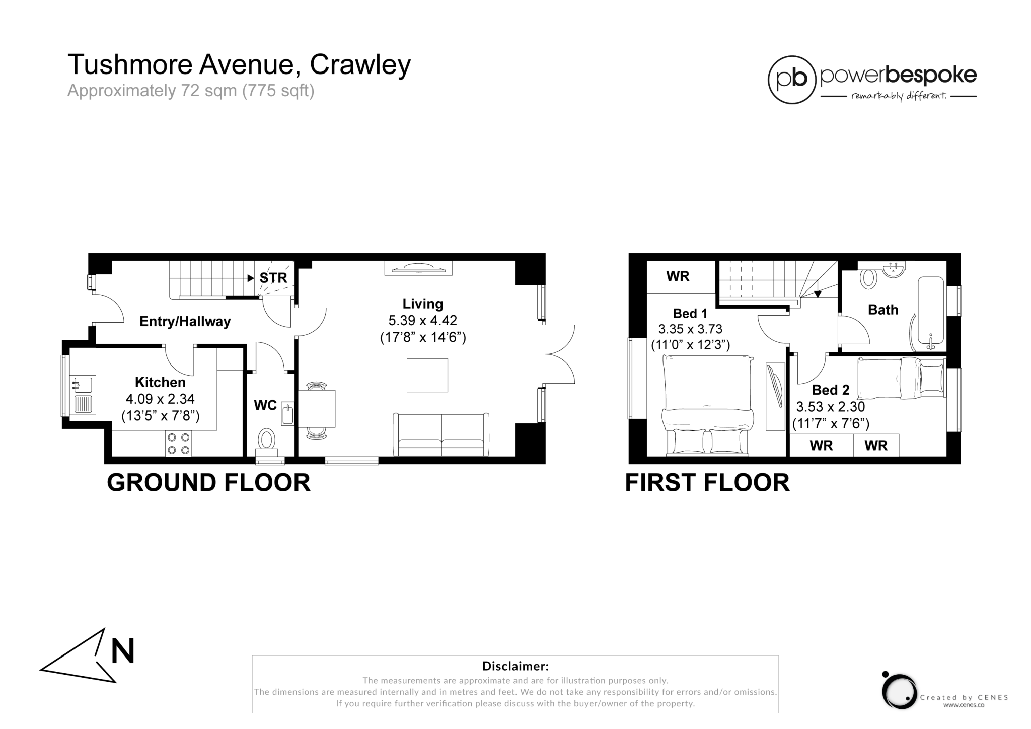 Ref: EL - Tushmore Avenue, Northgate, RH10 8LF floorplan