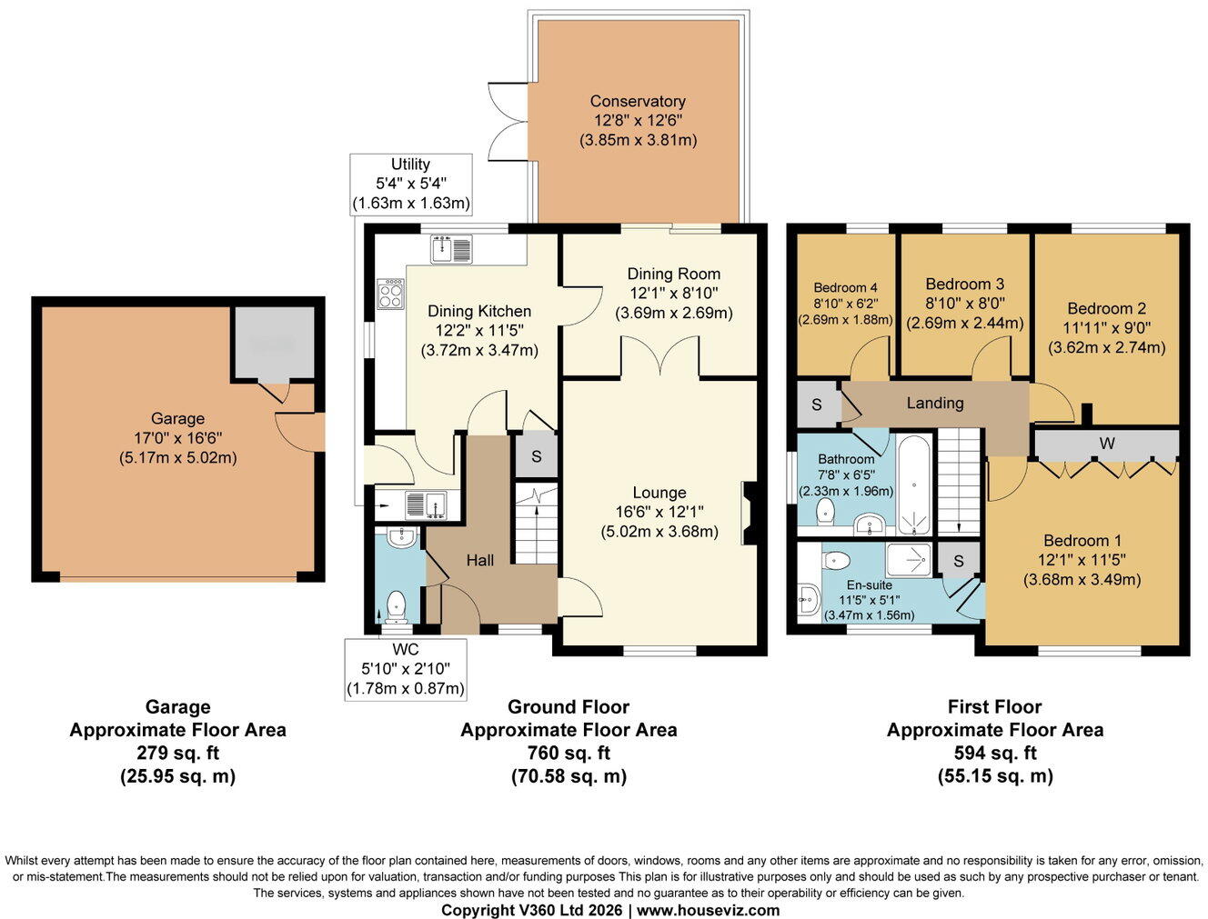 1, Pasture Way, Castleford, WF10 5TN floorplan