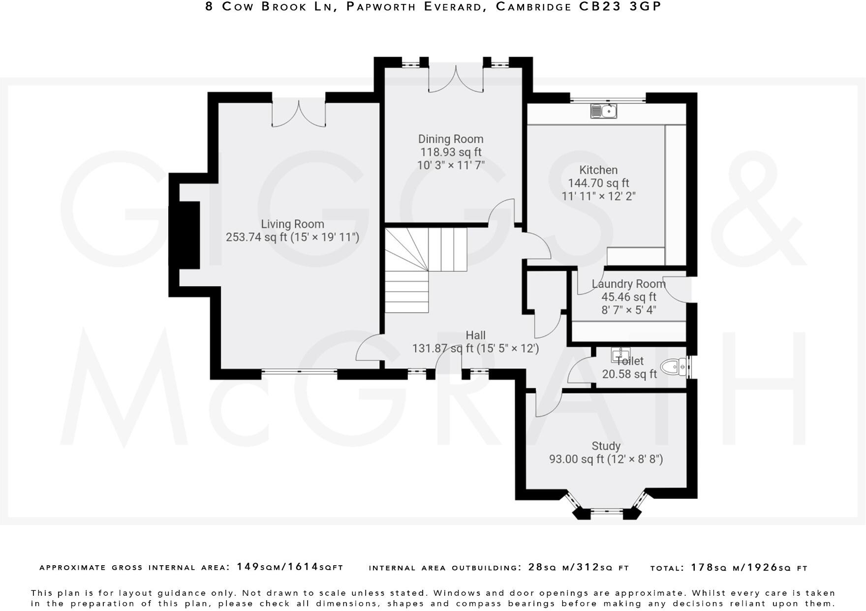Cow Brook Lane, Papworth Everard, Cambridge floorplan