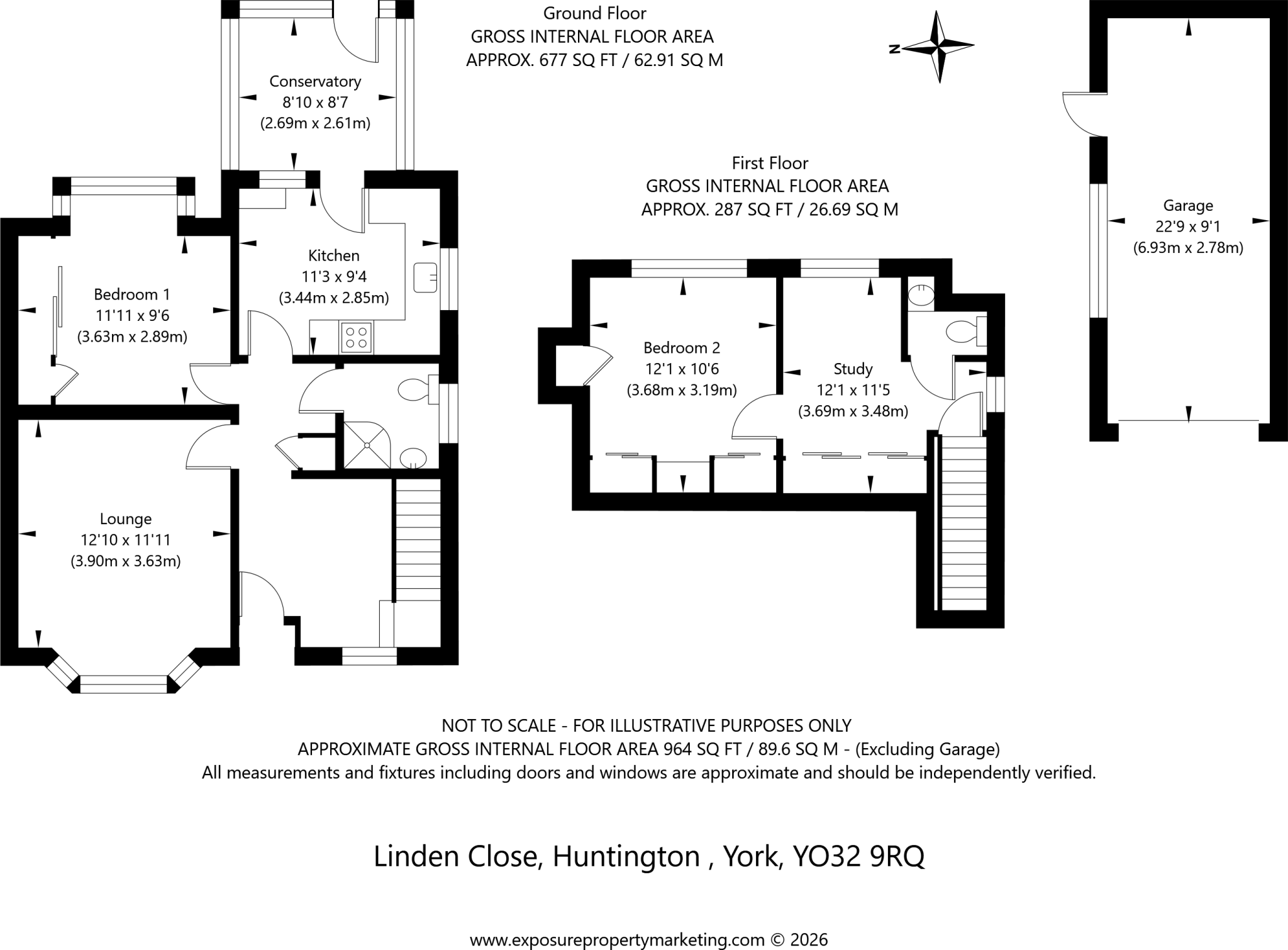 Linden Close, Huntington, York, North Yorkshire, YO32 floorplan