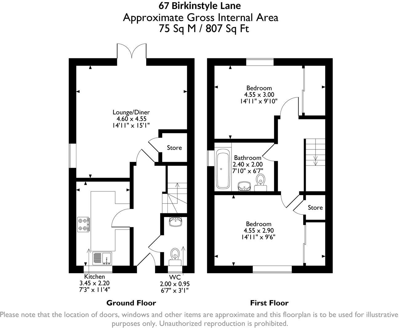 Birkinstyle Lane, Shirland, Alfreton floorplan
