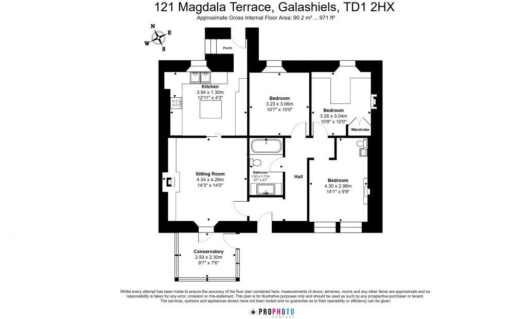 121 Magdala Terrace, Galashiels, TD1 2HX floorplan