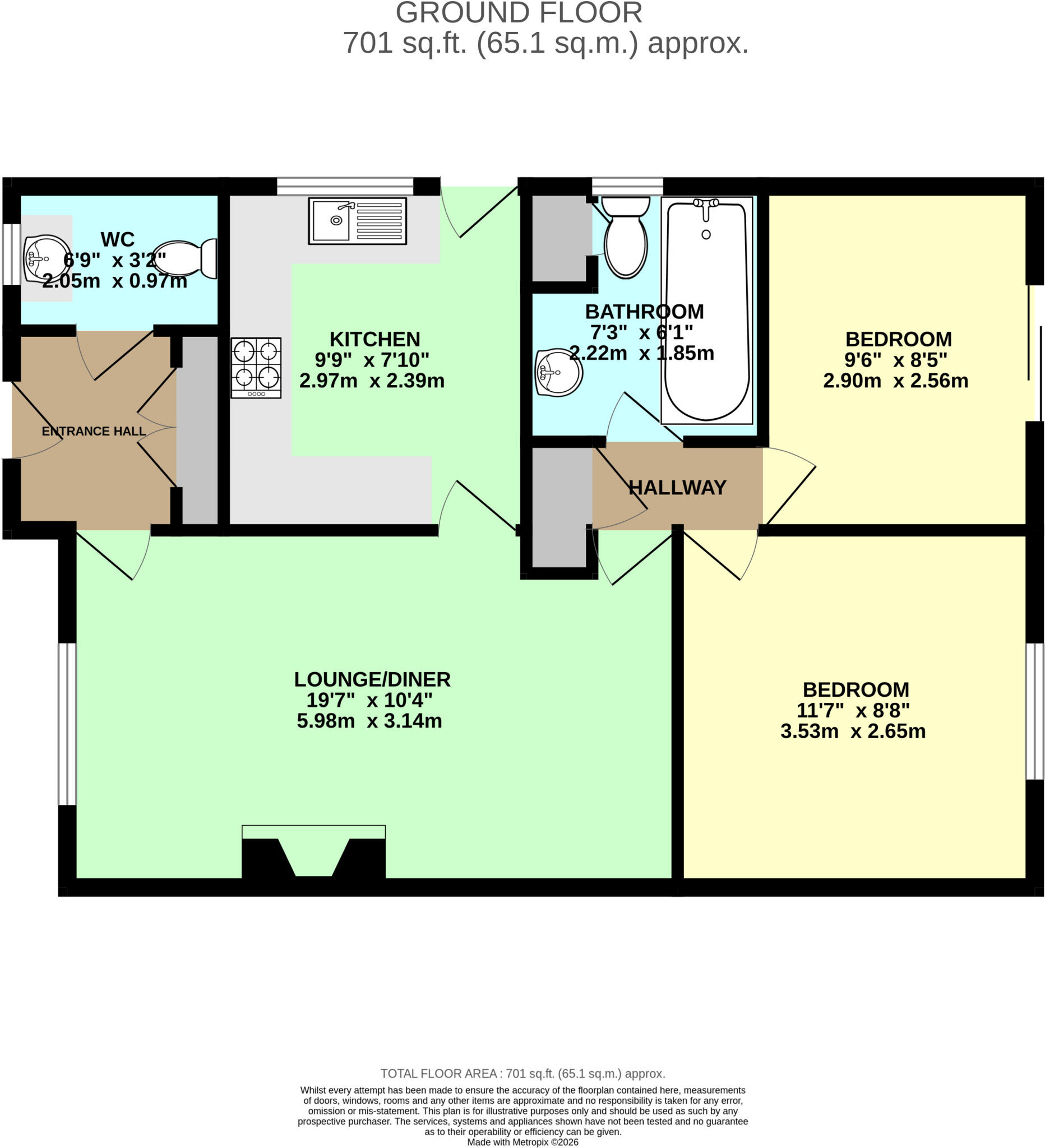 Oak Drive, Thorpe Willoughby, North Yorkshire YO8 floorplan