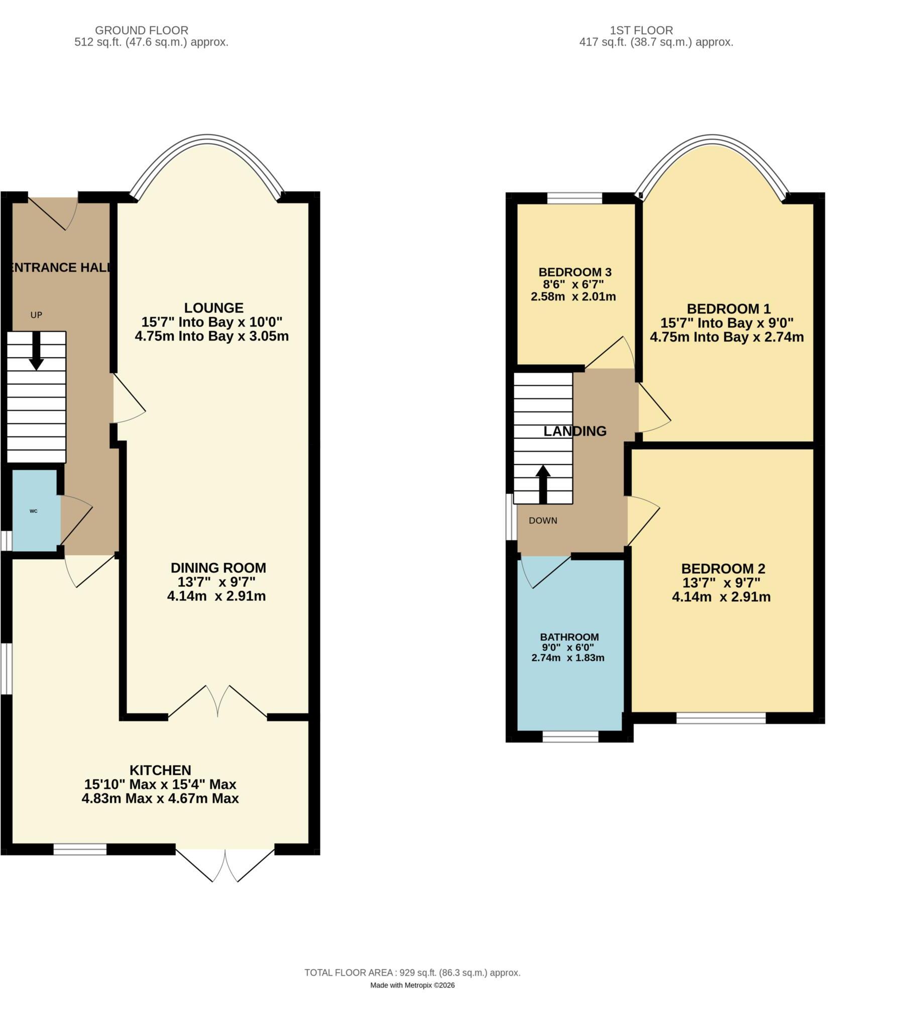 Rose Avenue, Blackpool, FY1 5NU floorplan