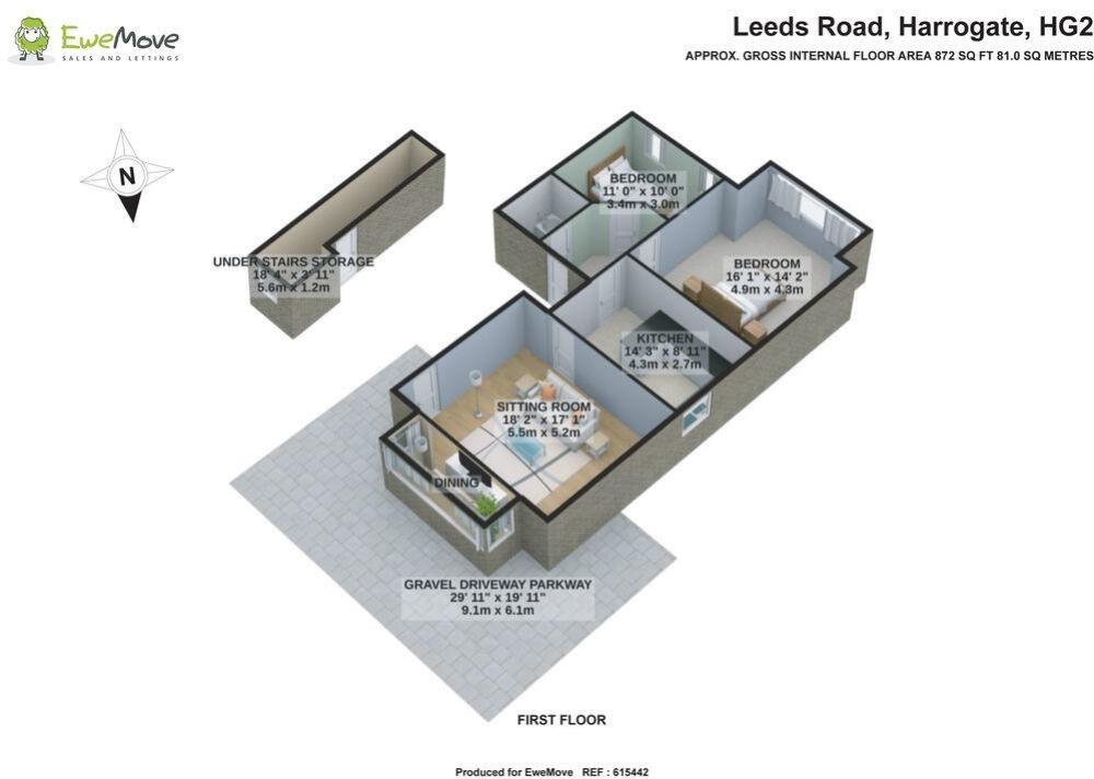 Leeds Road, Harrogate HG2 8BQ floorplan