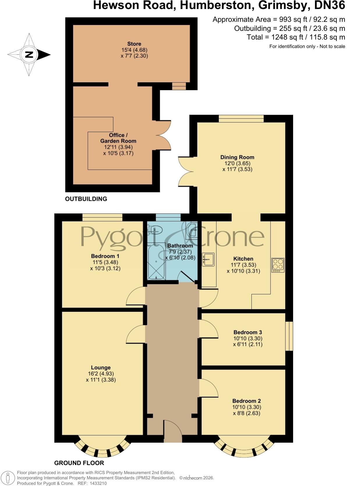 Hewson Road, Humberston, Grimsby, North East Lincolnshire, DN36 floorplan