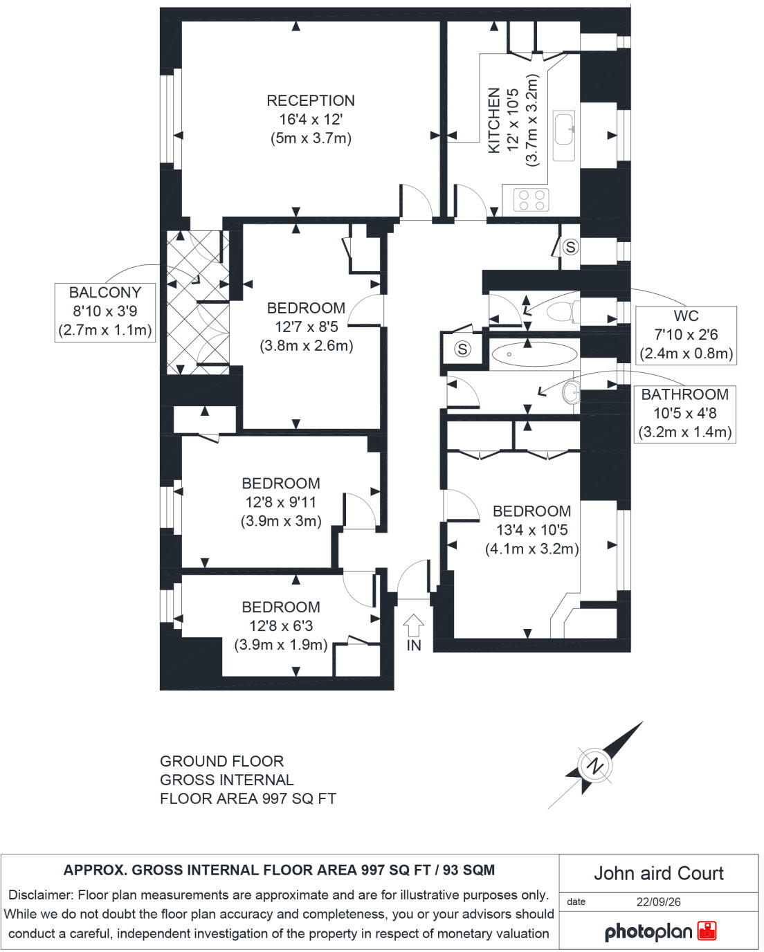 John Aird Court, Marylebone, W2 floorplan