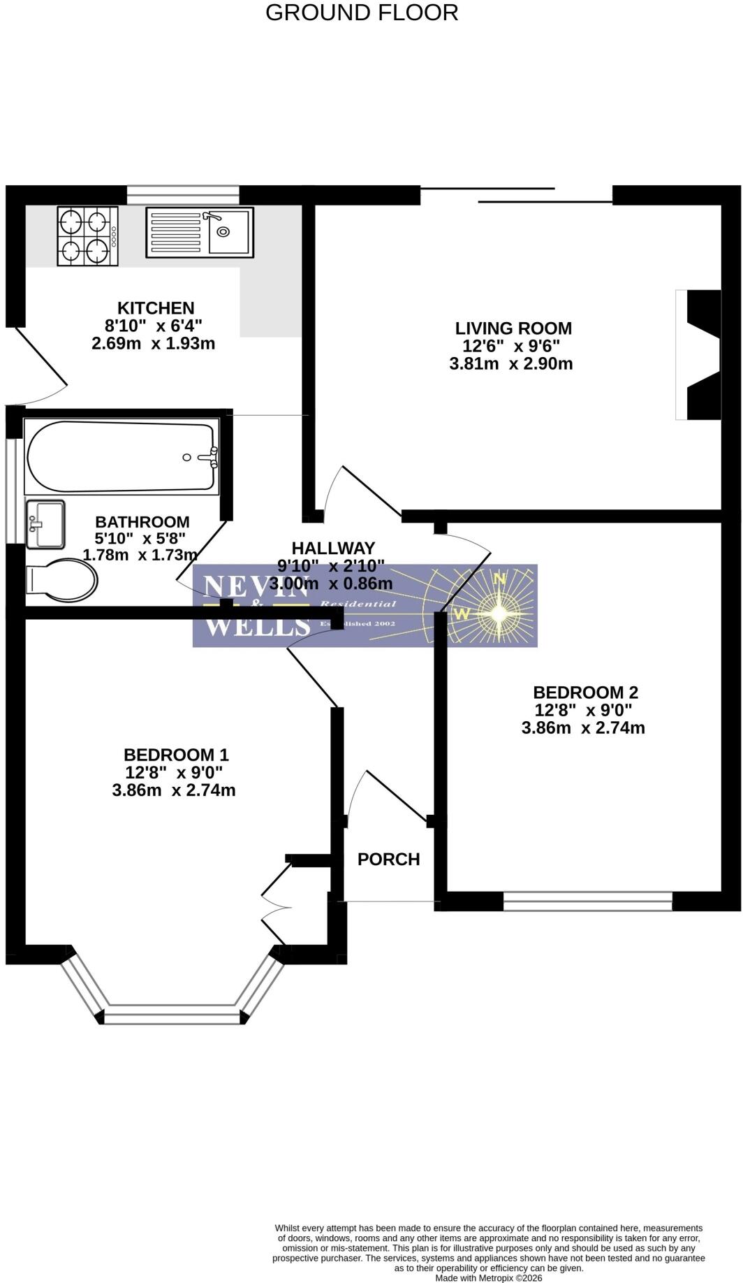 Kingsway, Staines-upon-Thames, Surrey, TW19 floorplan