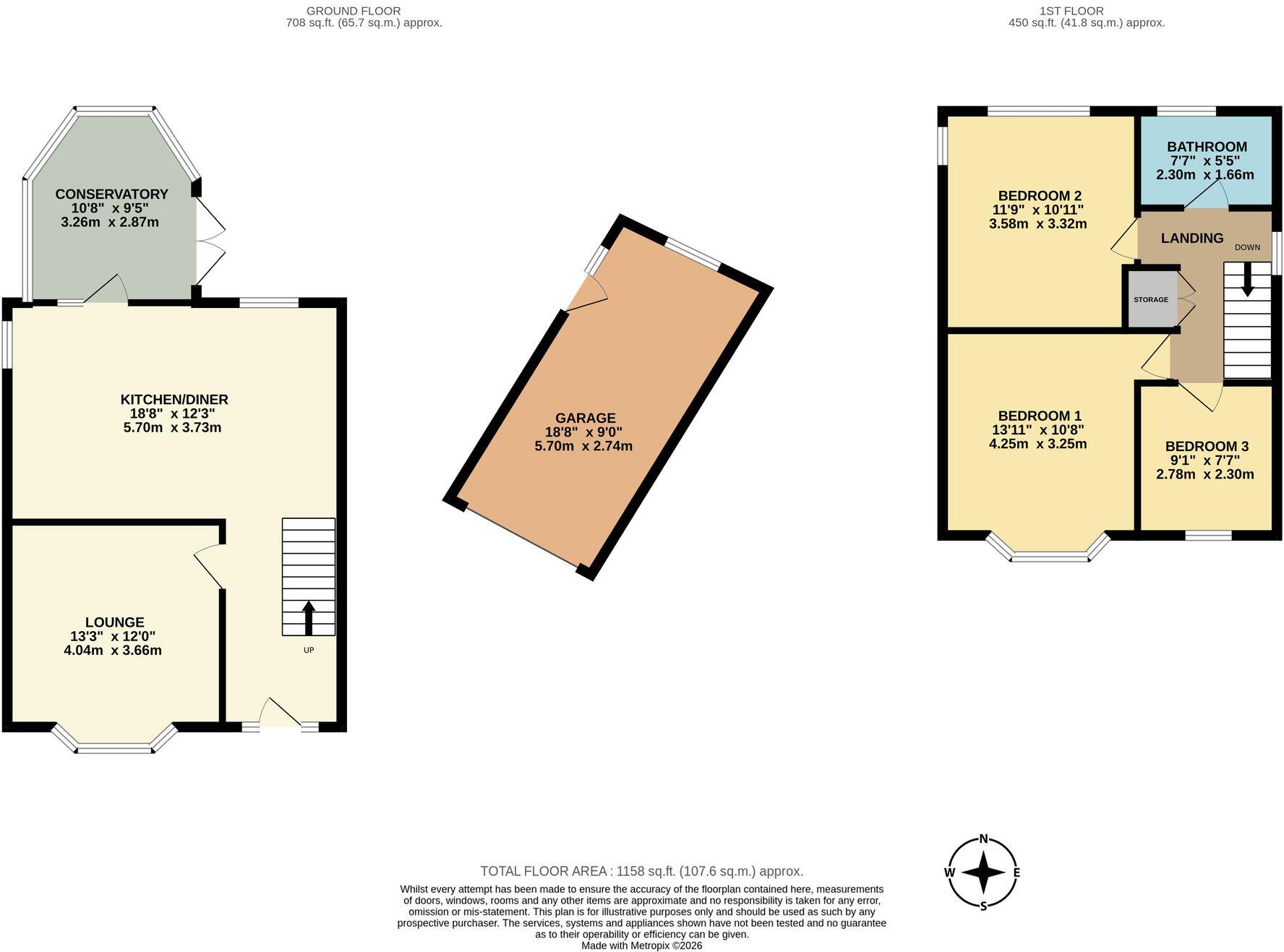 Cliffe Road, Gonerby Hill Foot, NG31 floorplan